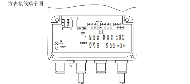 智能电磁流量计方表接线端子图
